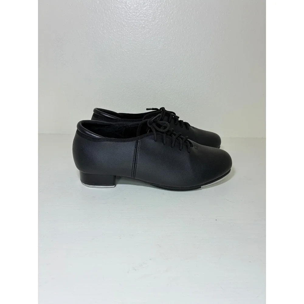 Theatricals Tap Shoes Kids 7.0 Black T9500 Lace Up Dance Shoes